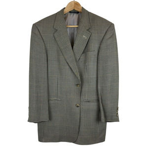 Burberrys‎ Men's Sport Coat Blazer Houndstooth Silk Wool 40R